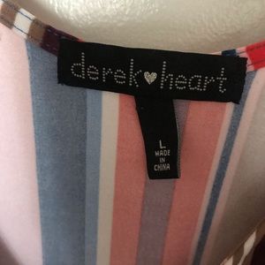 Derek Heart Dresses - Striped Poly Spandex Derek Hart Wrap Dress, Size L Derek Heart Dresses - Striped Poly Spandex Derek Hart Wrap Dress, Size L
